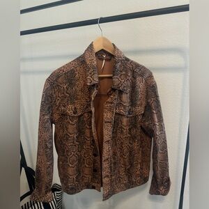 Free People Snakeskin Jacket